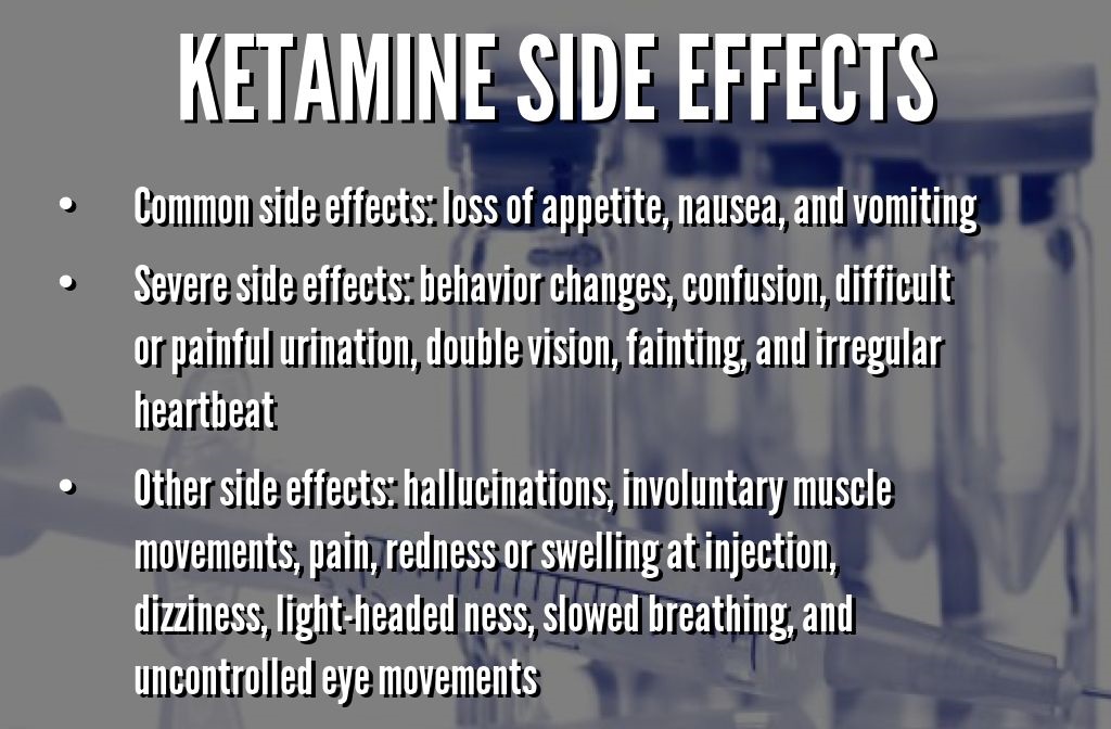 Side effects of Ketamine